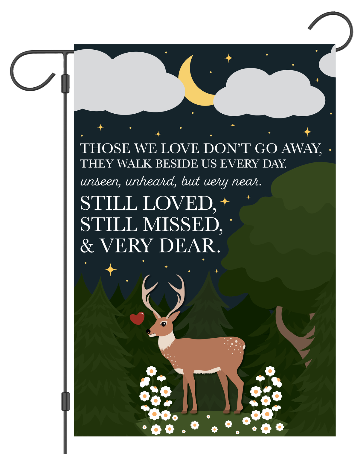 In Loving Memory Deer Garden Flag #G1249-1