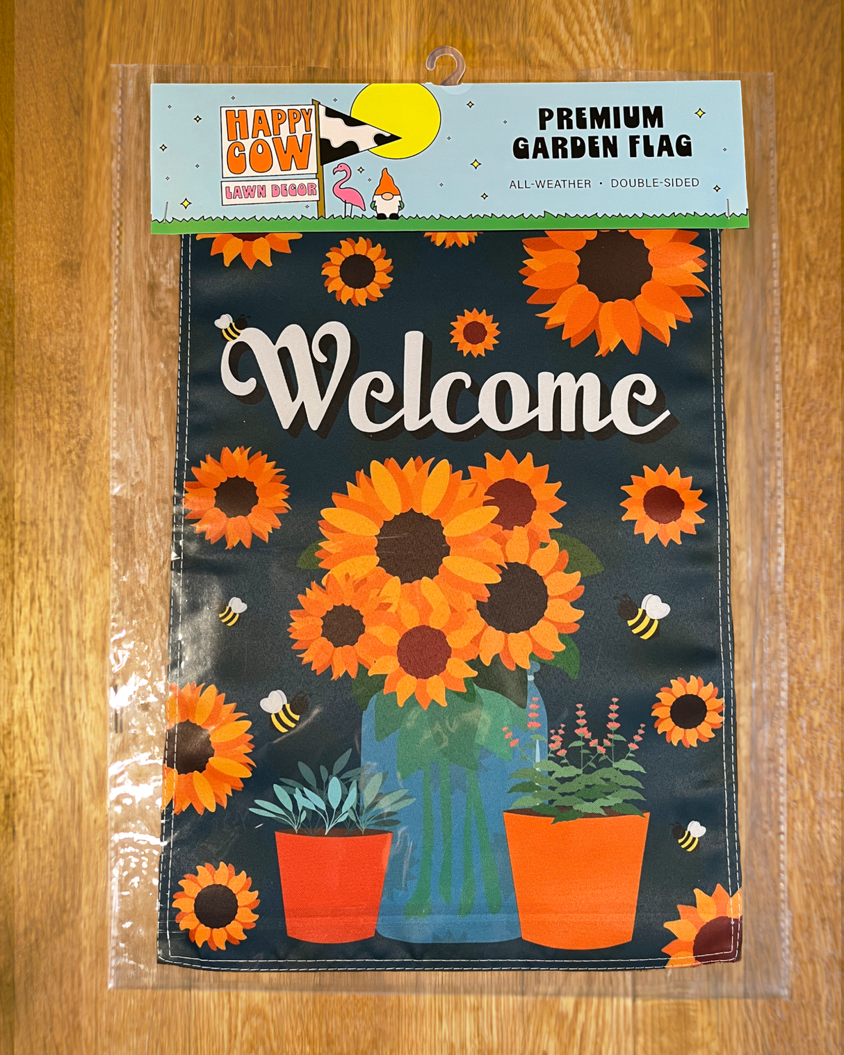 Welcome Sunflower Jar Garden Flag #G1761-1