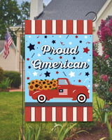 "Proud American" 4th of July Garden Flag #G1887-1