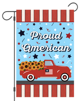 "Proud American" 4th of July Garden Flag #G1887-1