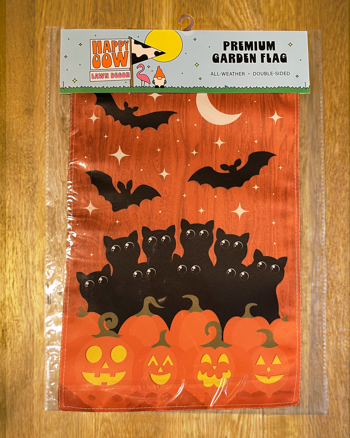 Black Cats and Bats Halloween Garden Flag #G2030-1