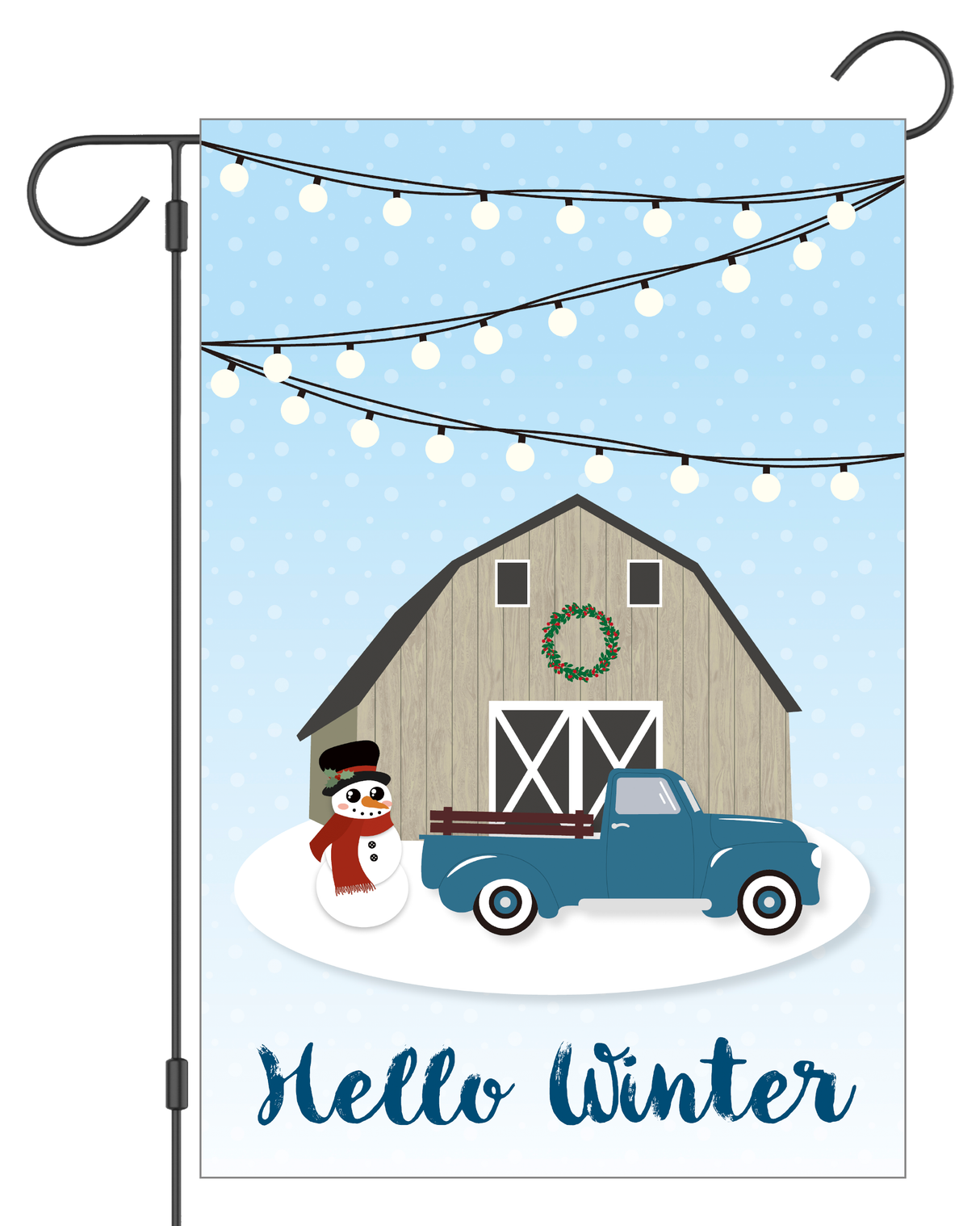 "Hello Winter" Garden Flag #G2128-1