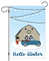 "Hello Winter" Garden Flag #G2128-1