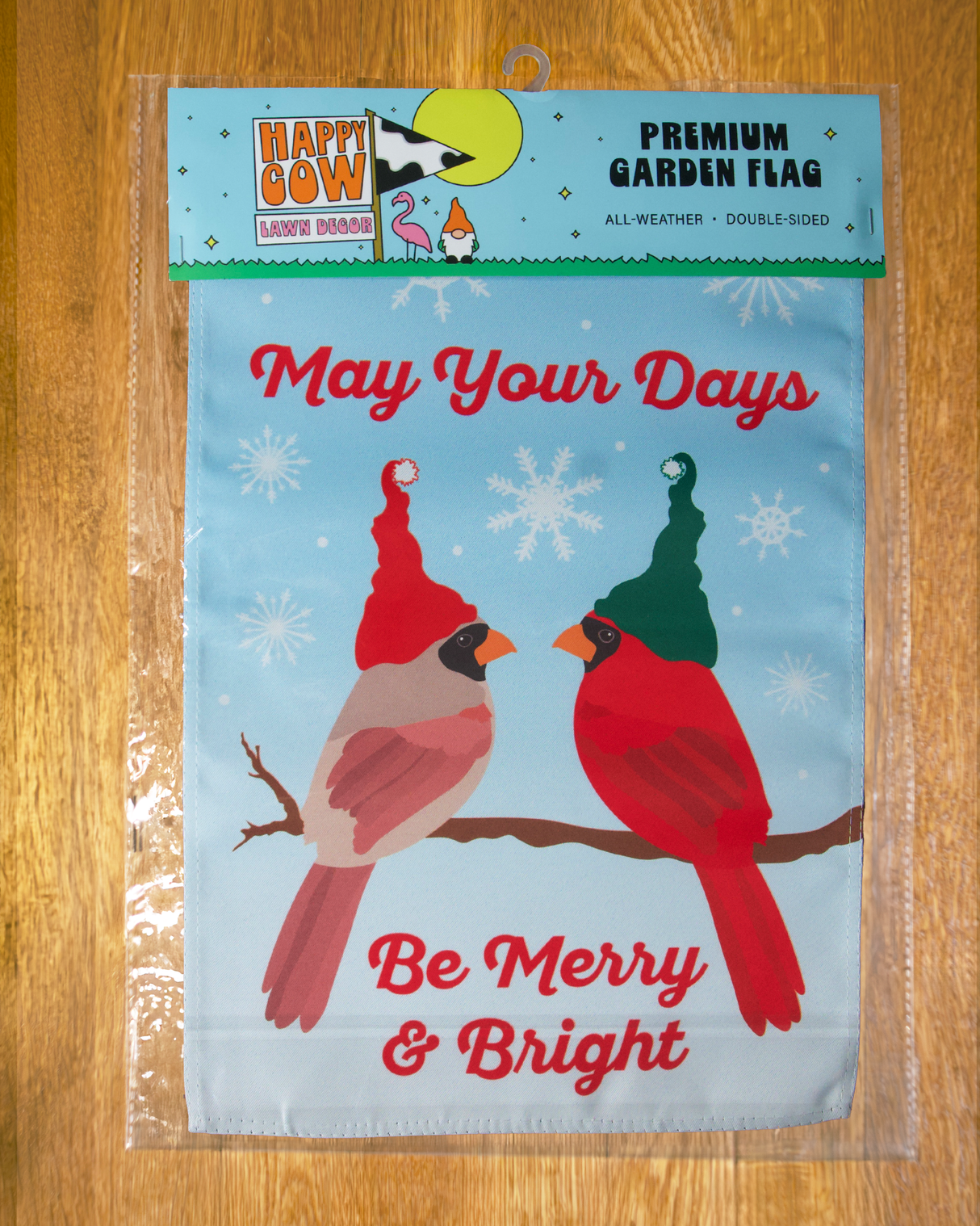 "May Your Days Be Merry and Bright" Winter Birds Garden Flag #G2349-1