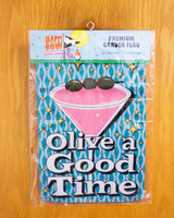 "Olive a Good Time" Martini Garden Flag #G3002