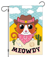 "Meowdy" Cat Garden Flag #G3004