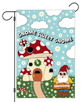 "Gnome Sweet Gnome" Welcome Garden Flag #G3013