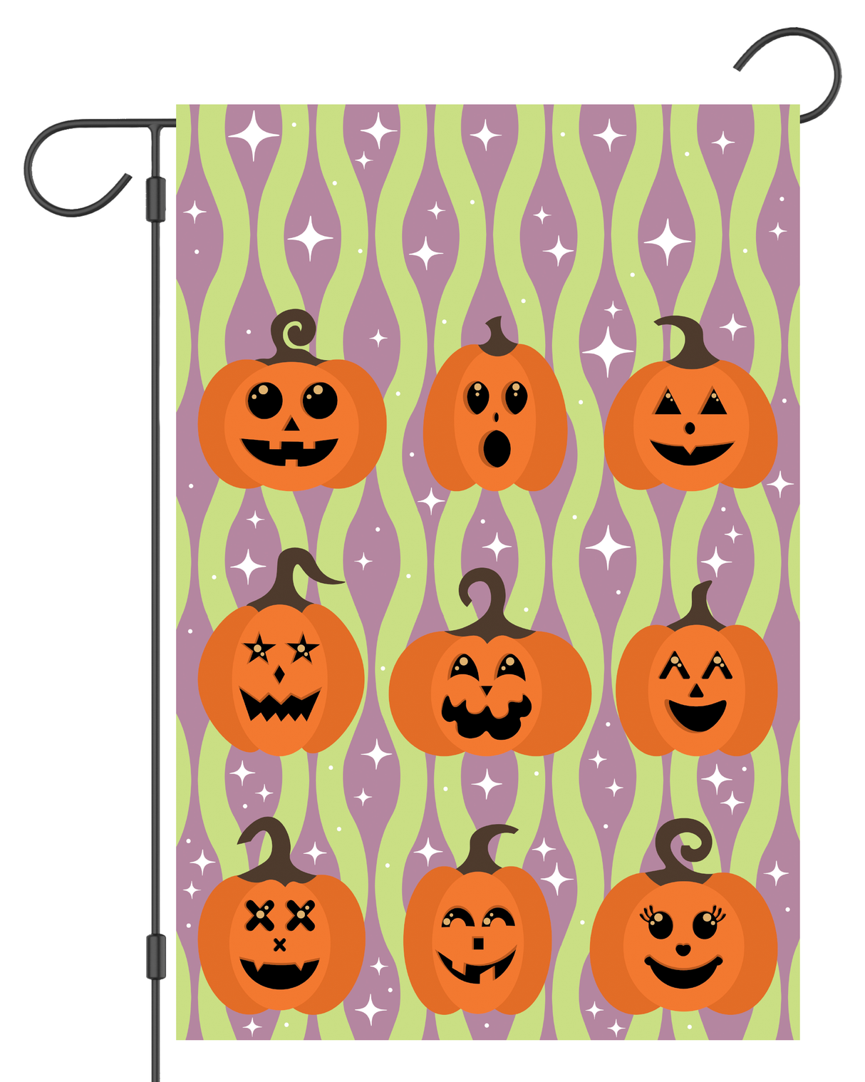 Cute Pumpkin Faces Garden Flag #G3034