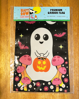 Cute Ghost Trick-or-Treating Garden Flag #G3038