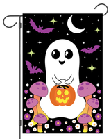 Cute Ghost Trick-or-Treating Garden Flag #G3038