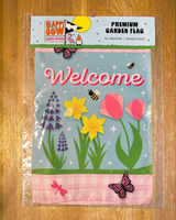 Welcome Spring: Daffodil, Tulips, Hyacinth Garden Flag #G3041