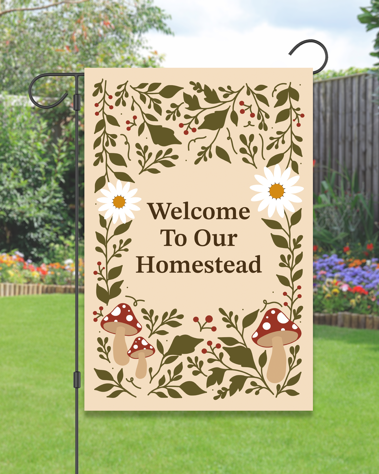 "Welcome to Our Homestead" Garden Flag #G3060