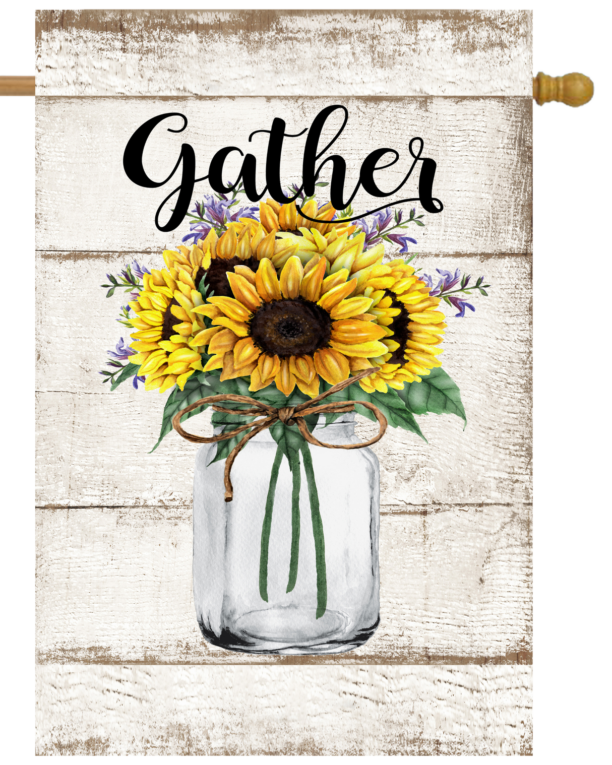 Gather Sunflowers House Flag # H1335