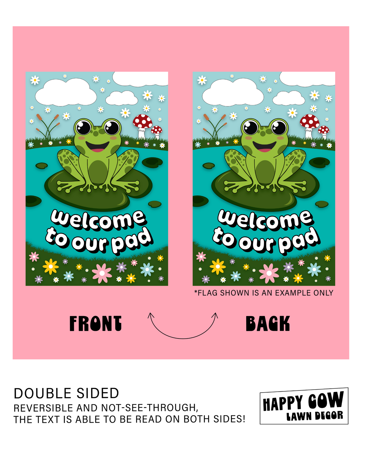 White Bunny Welcome Spring Garden Flag #G1322-1