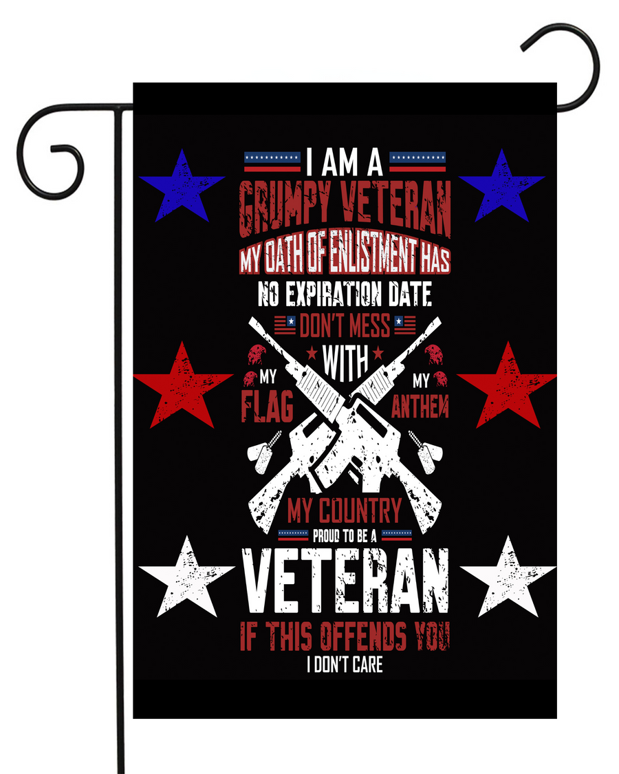 Grumpy Veteran Garden Flag #G1859