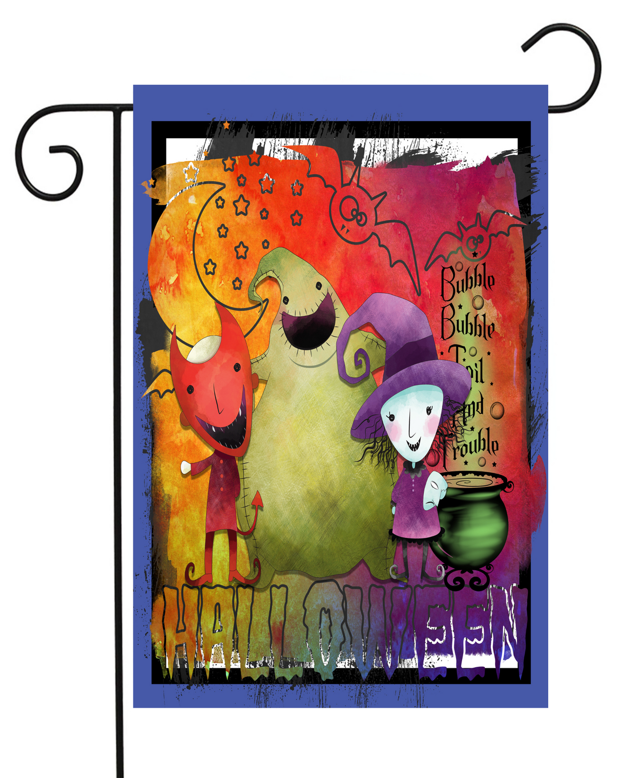 Halloween Kids Watercolor Garden Flag #G1609