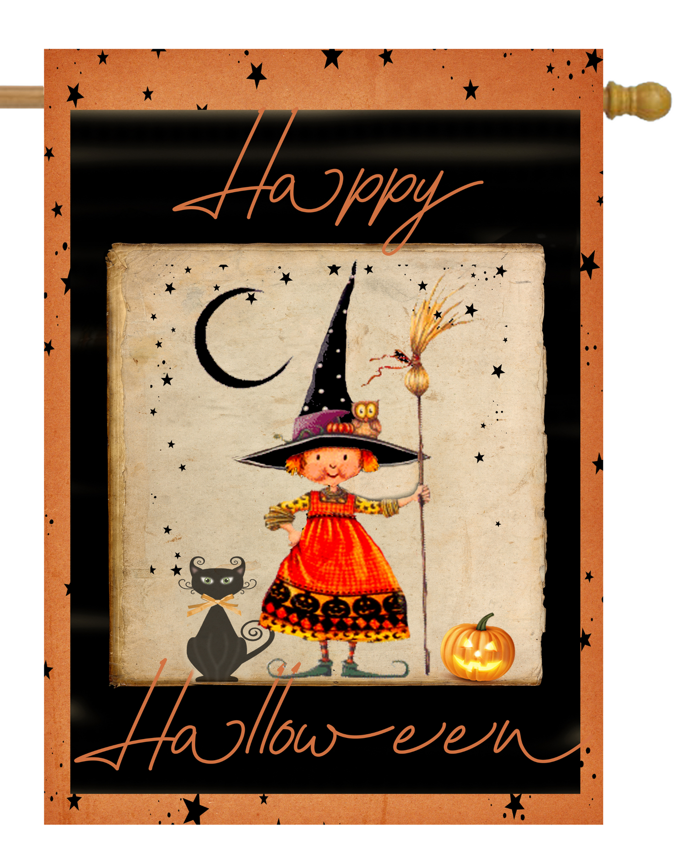 Happy Halloween Girl House Flag # H1430