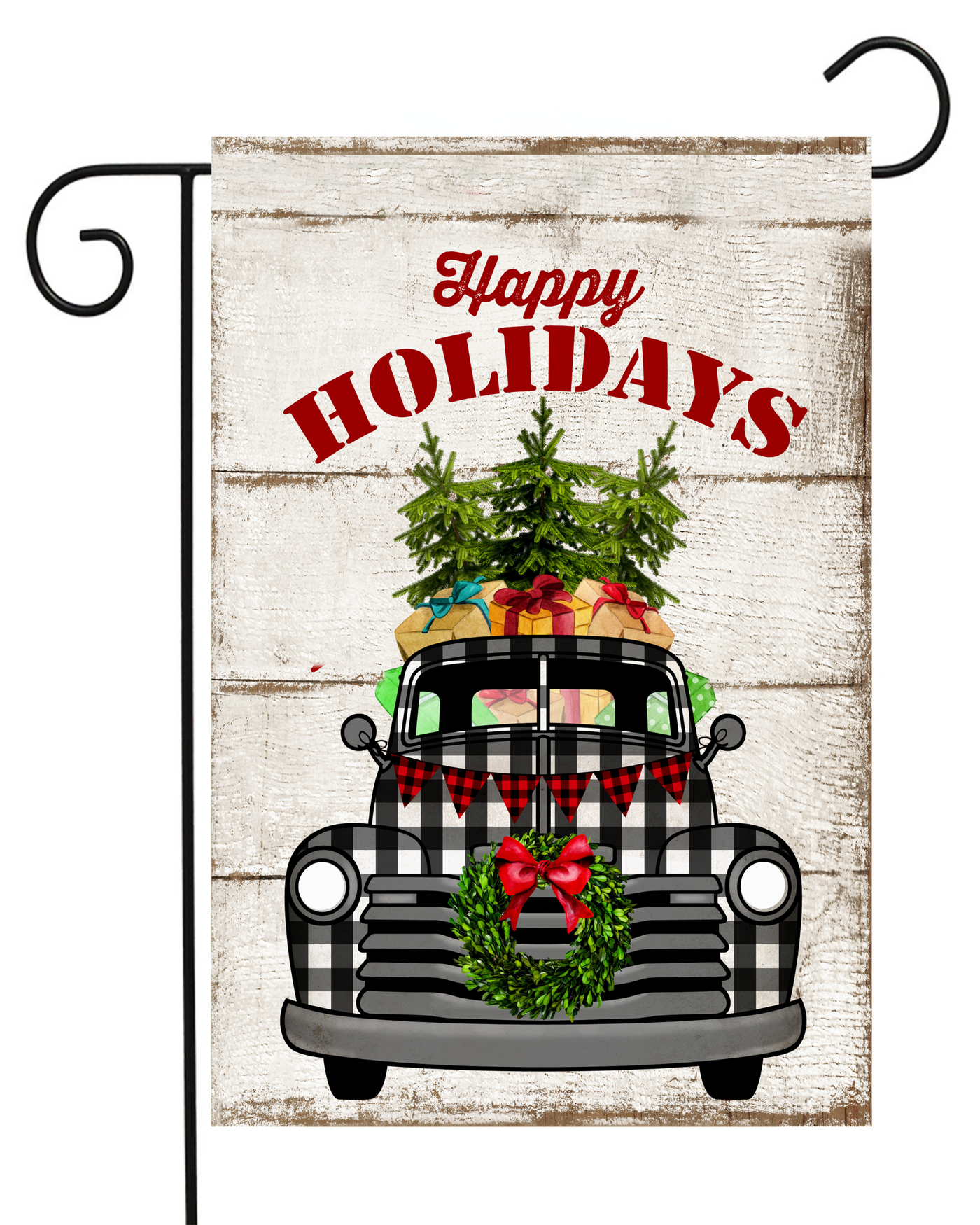 Happy Holidays Christmas Truck Garden Flag #G1449