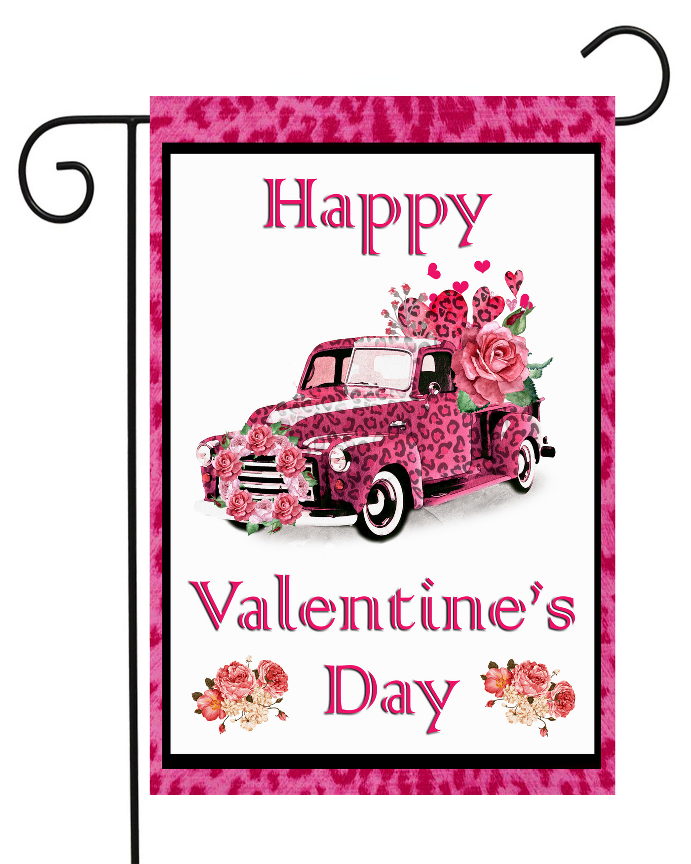 Happy Valentines Day Truck Garden Flag #G1306