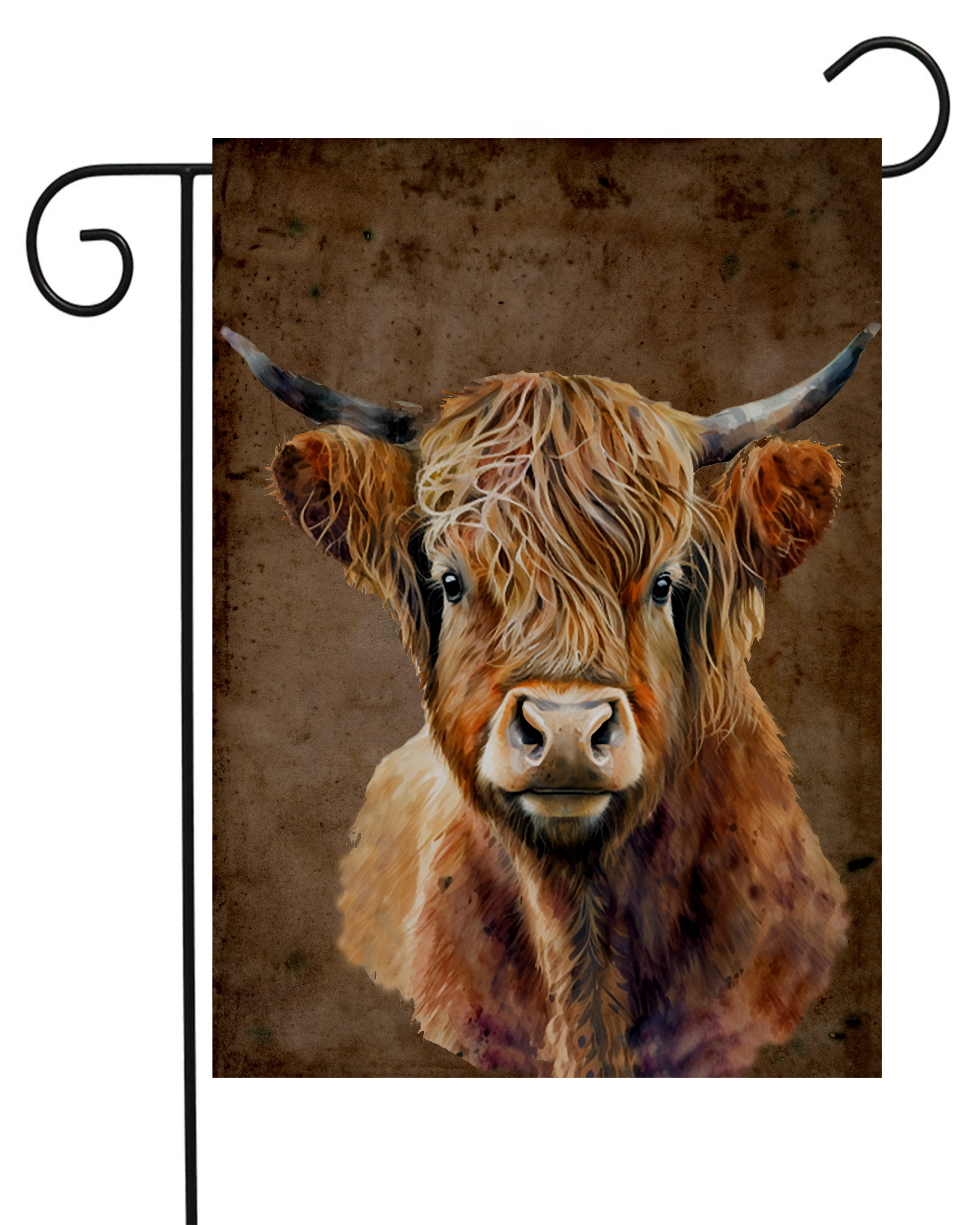 Highland Cow Brown Garden Flag #G2571