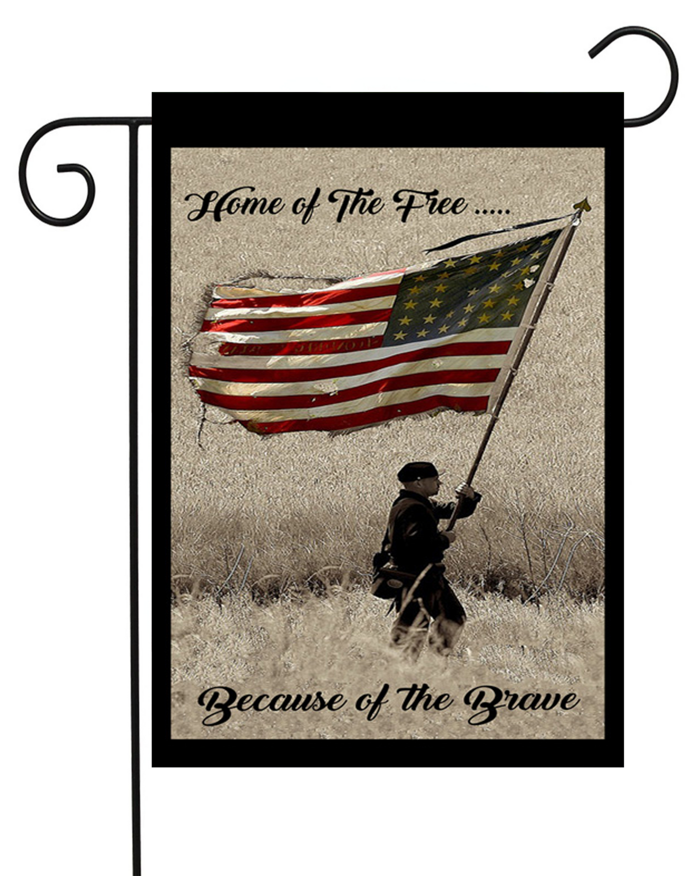 Home of the Free because of the Brave Garden Flag #G1039