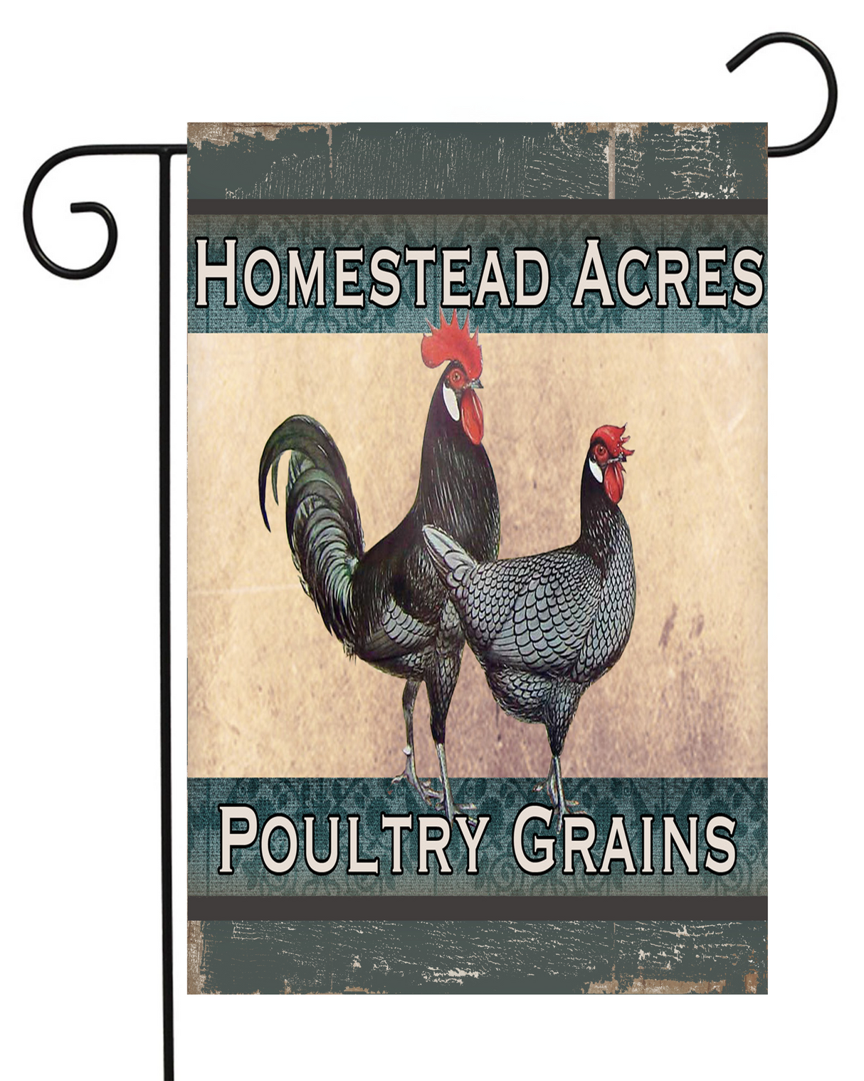 Homestead Acres Poultry Grains Garden Flag #G2530