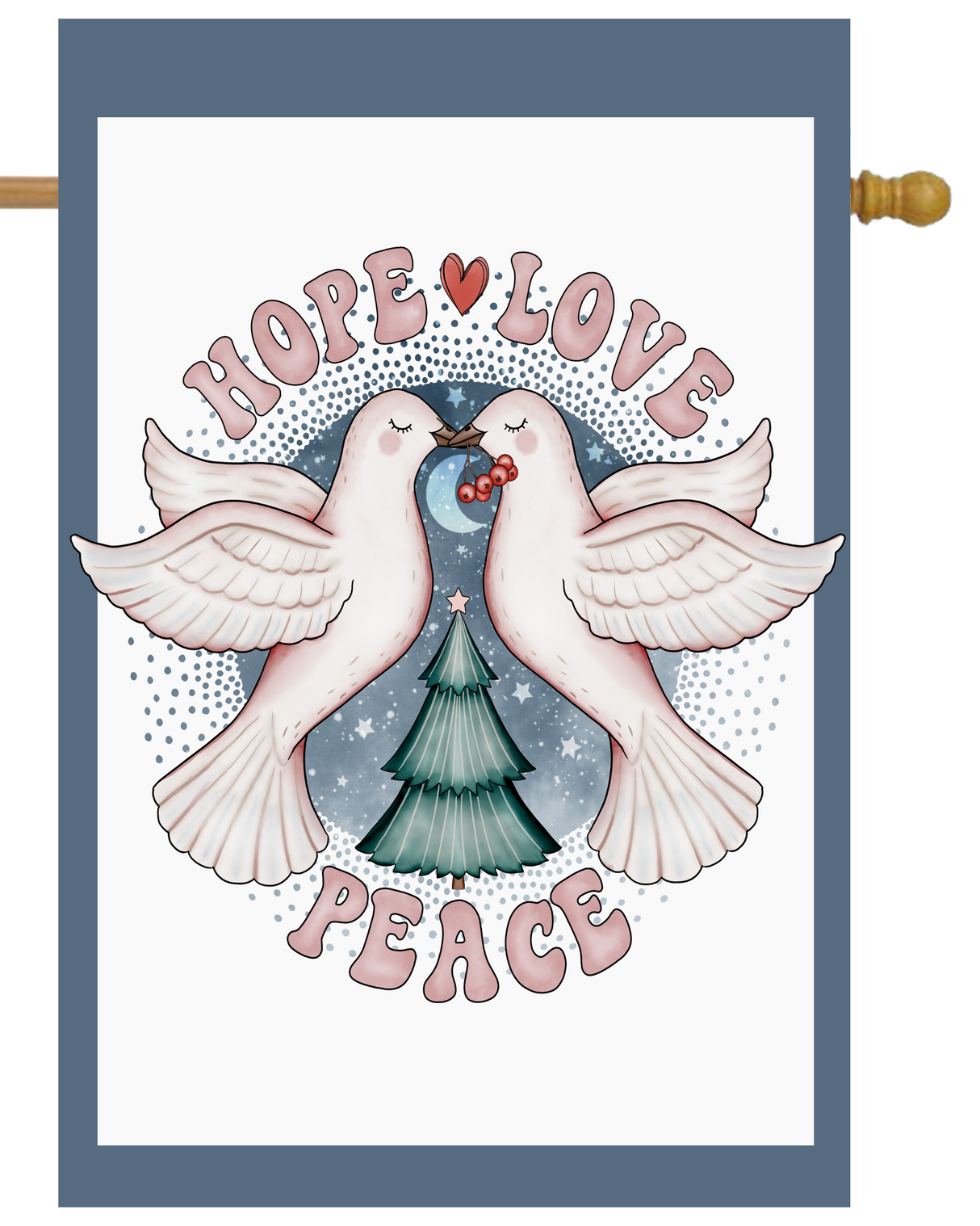 Hope Peace Love House Flag #H2350