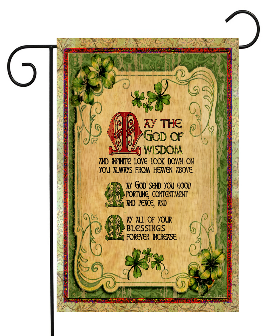 Irish Blessing Gold Garden Flag #G1311