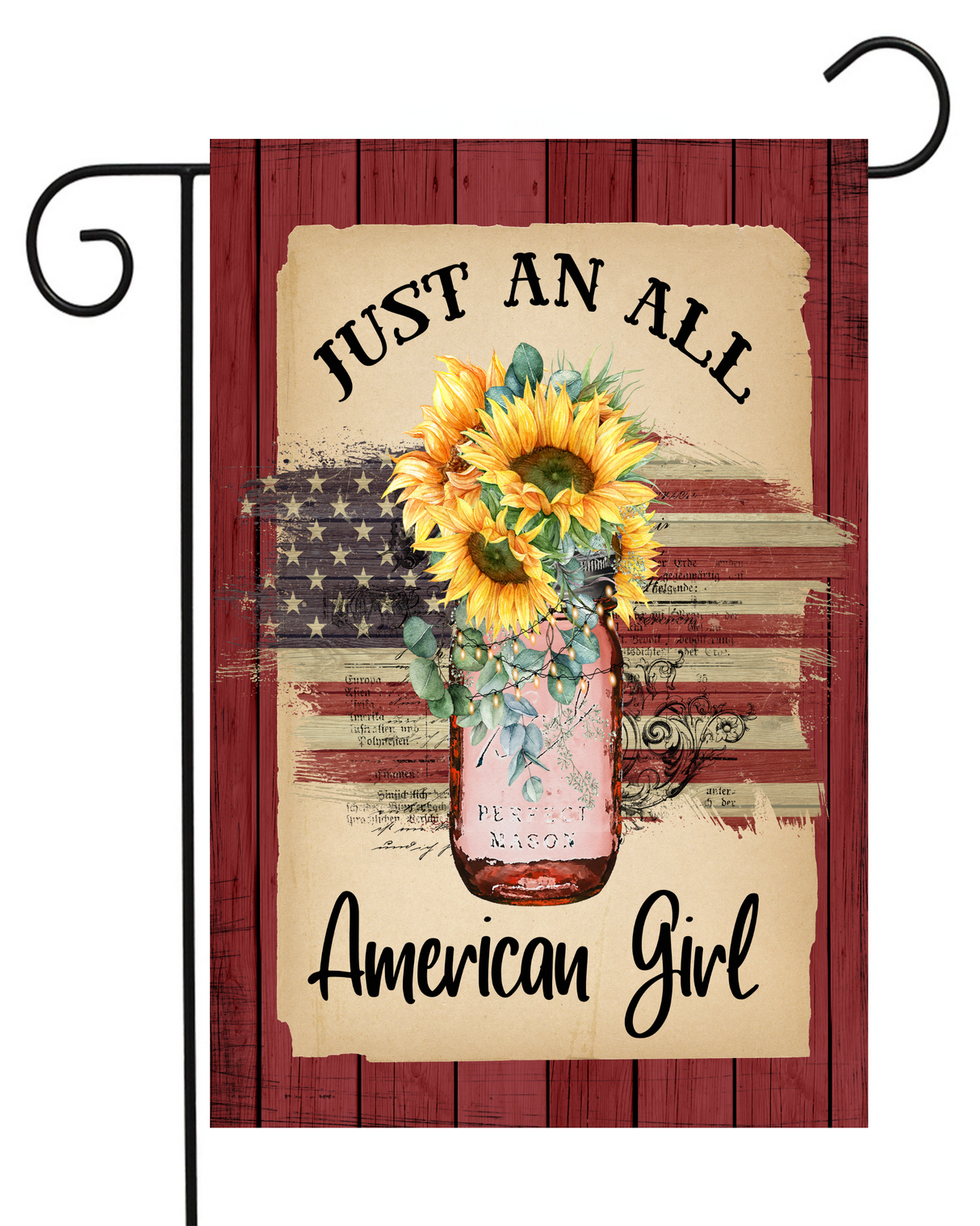 Just an All American Girl Garden Flag #G1903