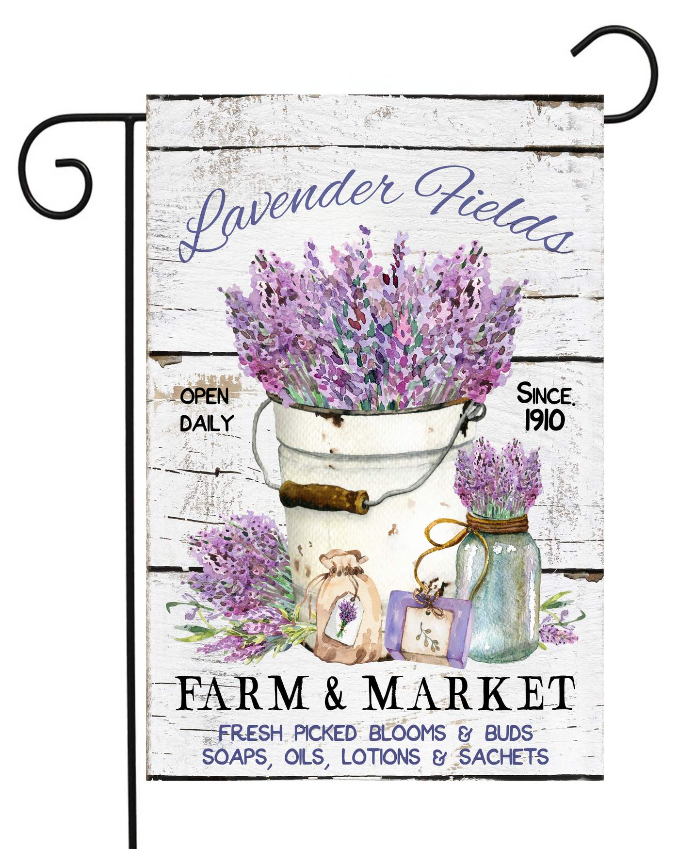 Lavender Fields Farm and Market Garden Flag #G2505