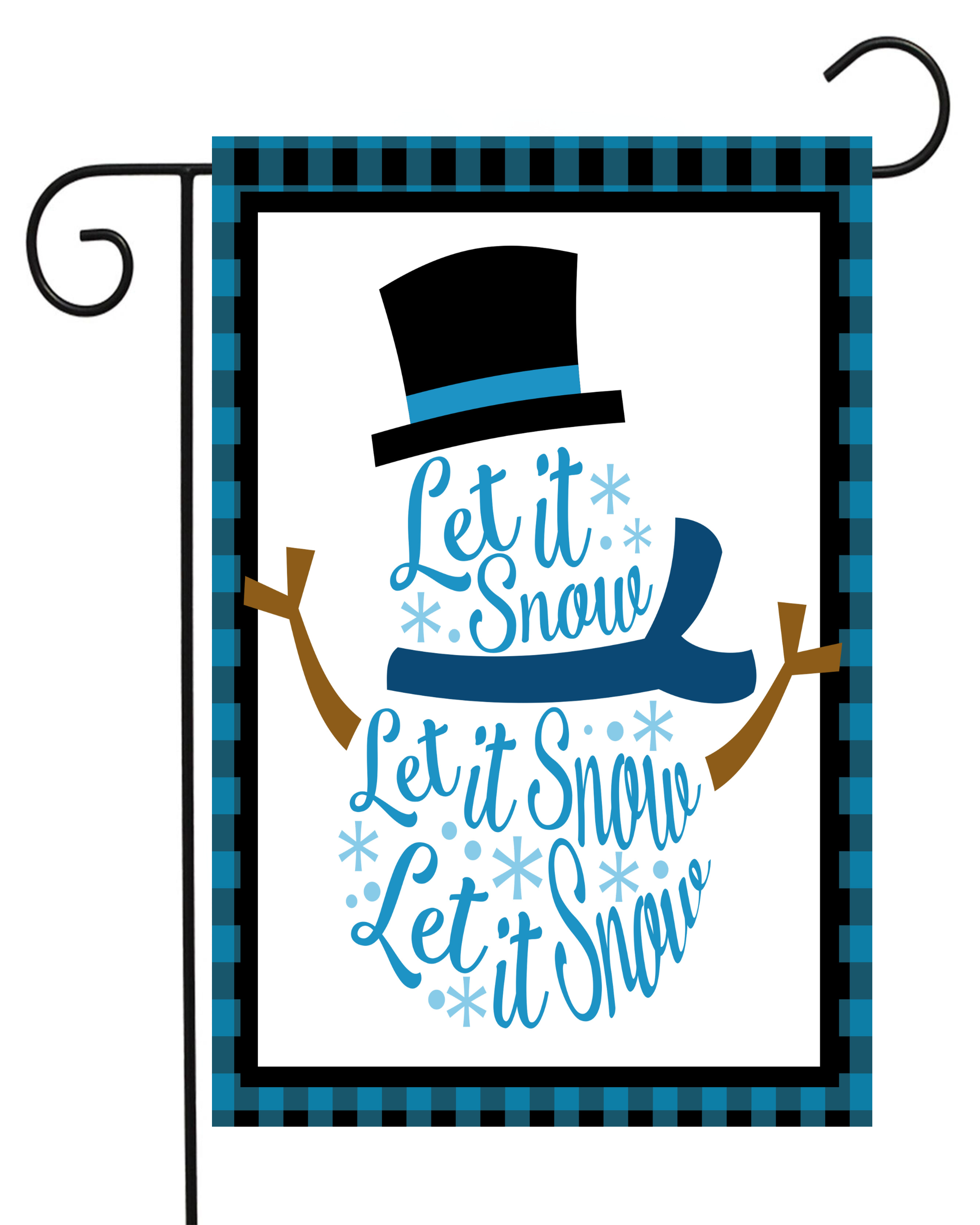 Let Is Snow Snowman Garden Flag #G1446