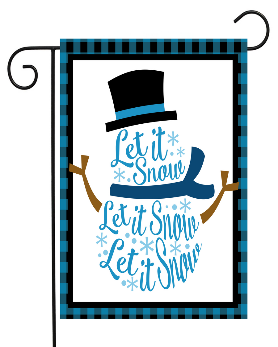 Let Is Snow Snowman Garden Flag #G1446