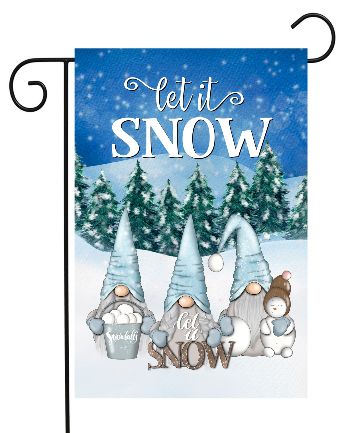 Let It Snow Gnomes Garden Flag #G1875