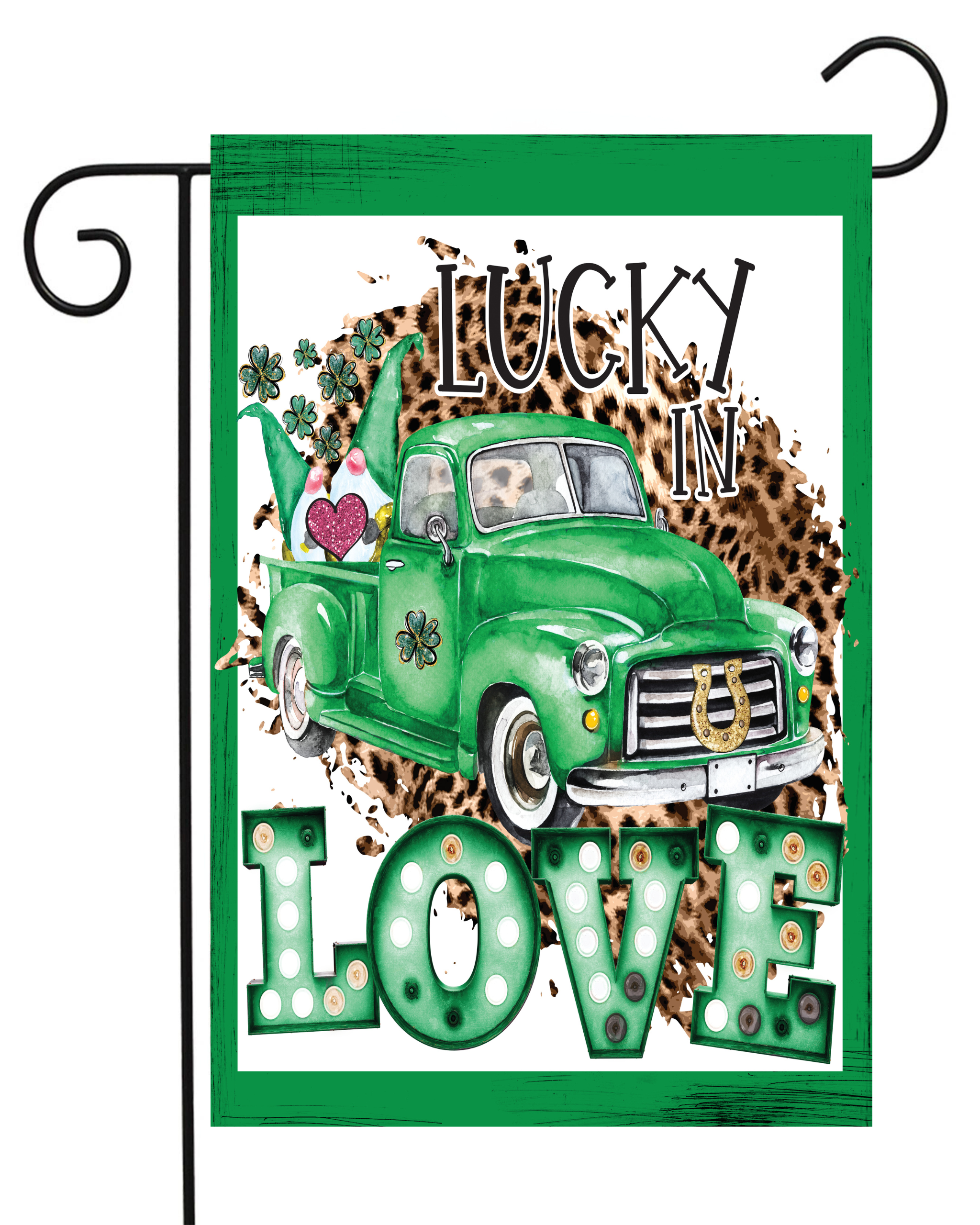 Lucky in Love Garden Flag #G1939