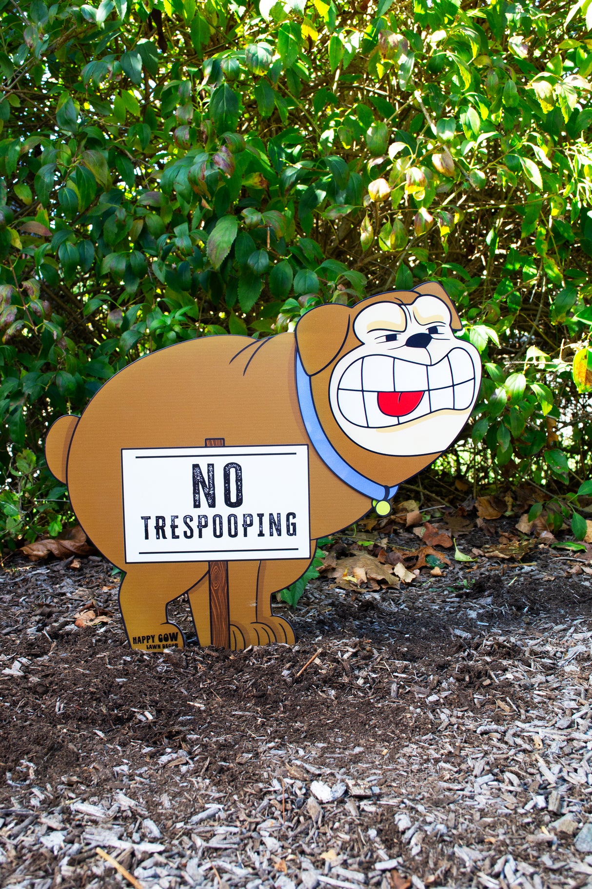 "No TresPOOPing" Dog Large Metal Lawn Sign #MA0011