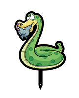 "Snake Eating a Rat" Small Metal Lawn Sign #MA0015