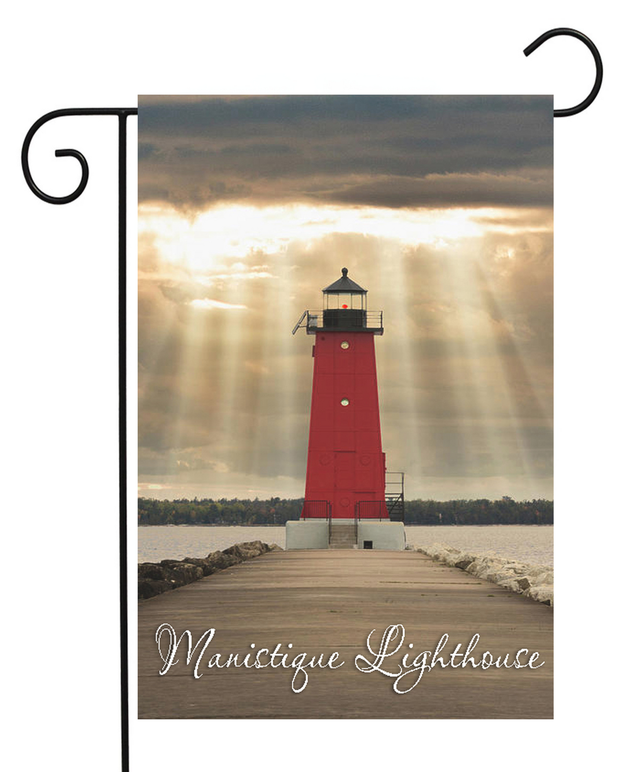 Manistique East Breakwater Lighthouse Garden Flag #G2588