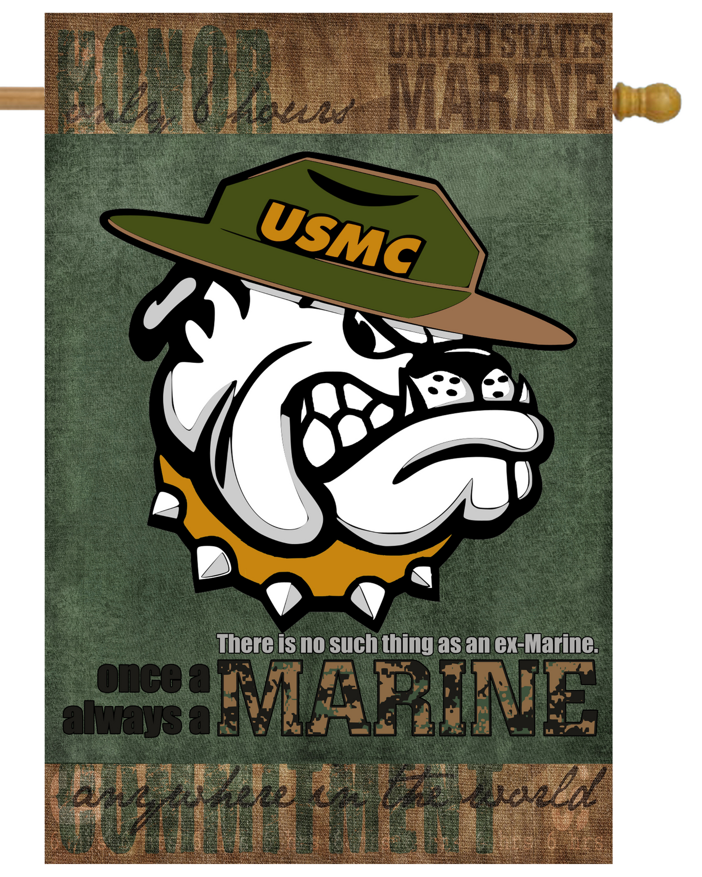 Marine Bulldog House Flag # H1289