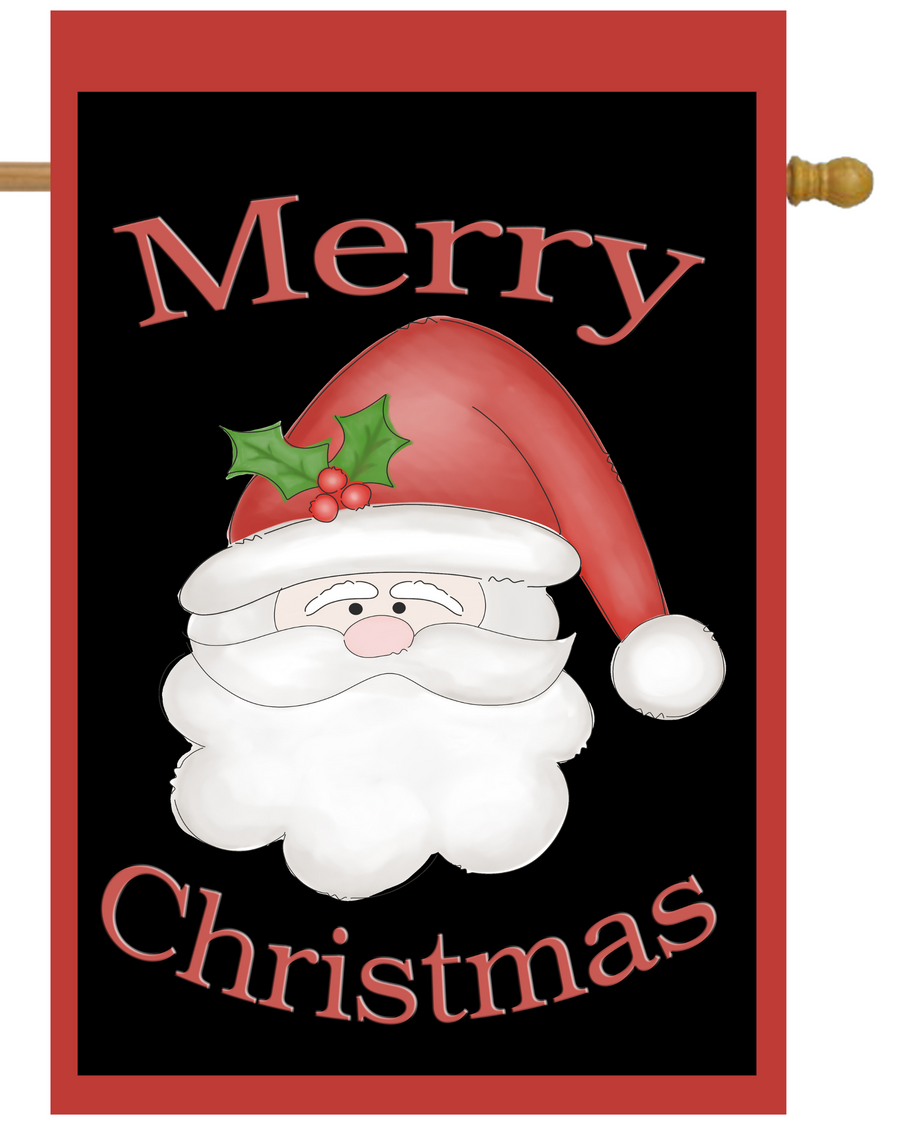 Merry Christmas Santa House Flag # H1622