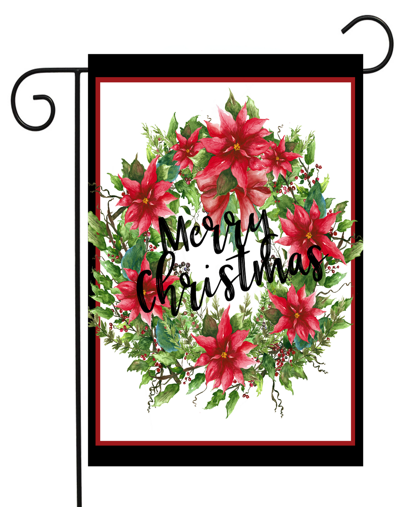 Merry Christmas Wreath Garden Flag #G1817