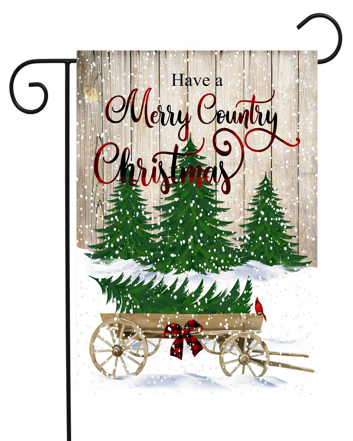 Merry Country Christmas Garden Flag #G1820