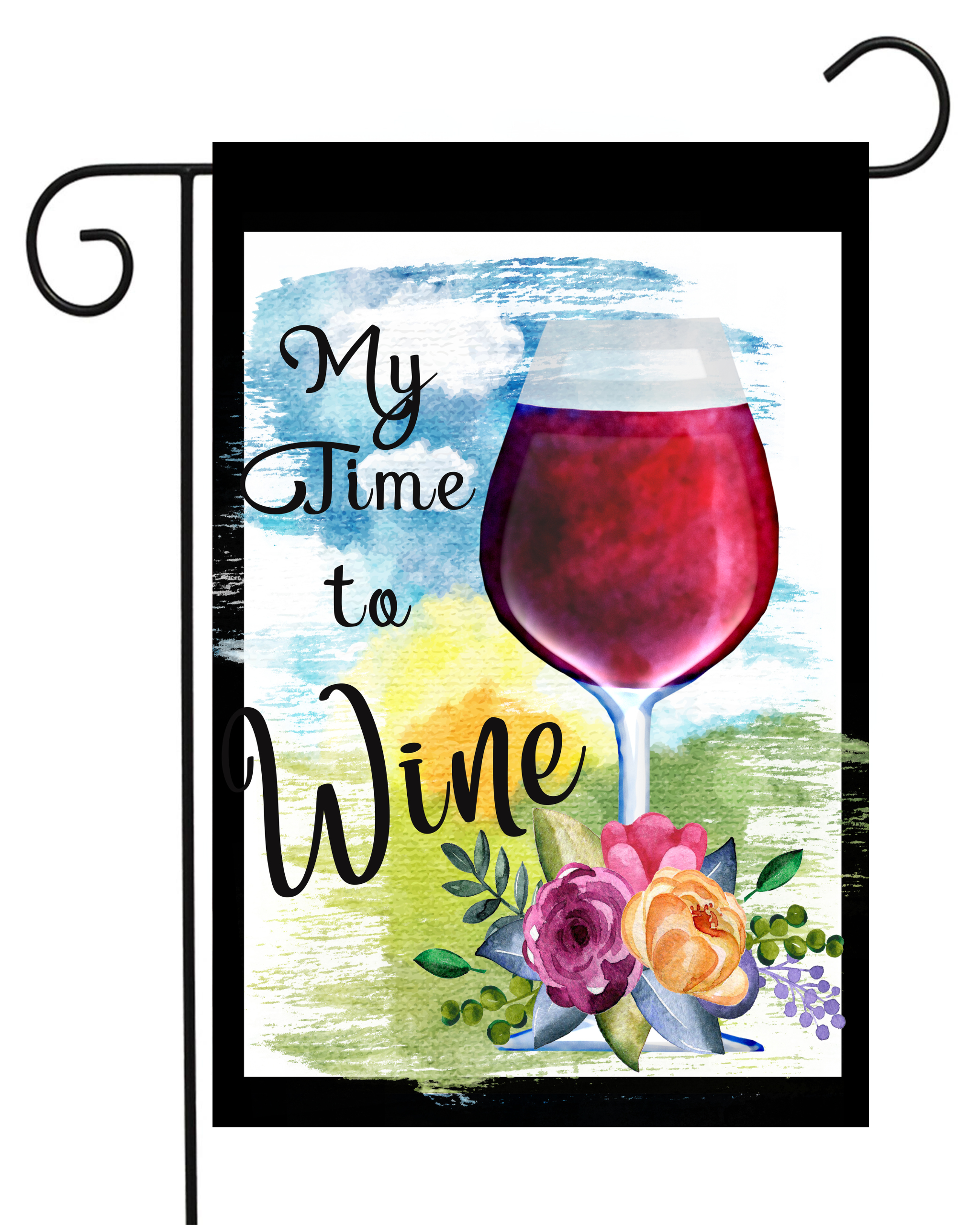 My Time to Wine Garden Flag #G2326