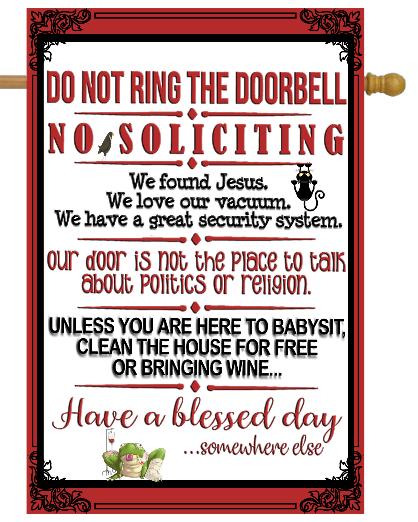 No Soliciting House Flag # H1569