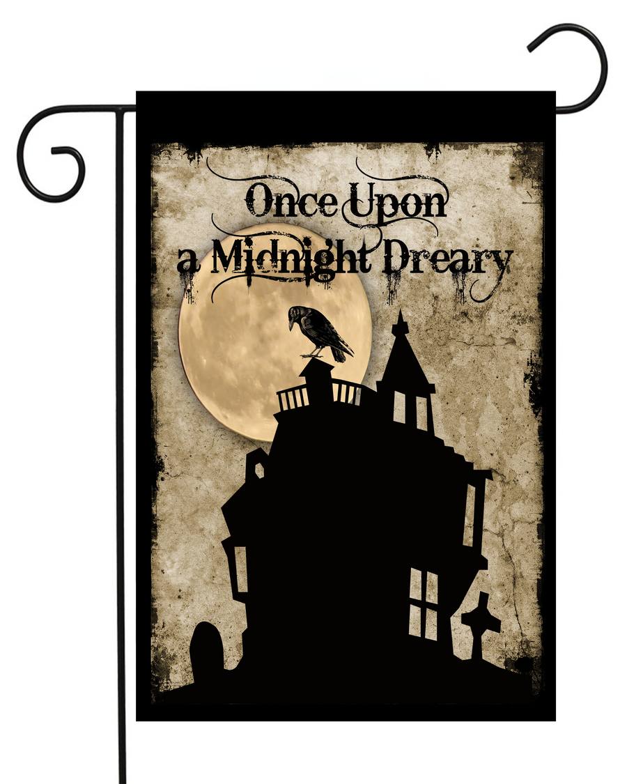 Once Upon a Midnight Dreary Garden Flag #G1440