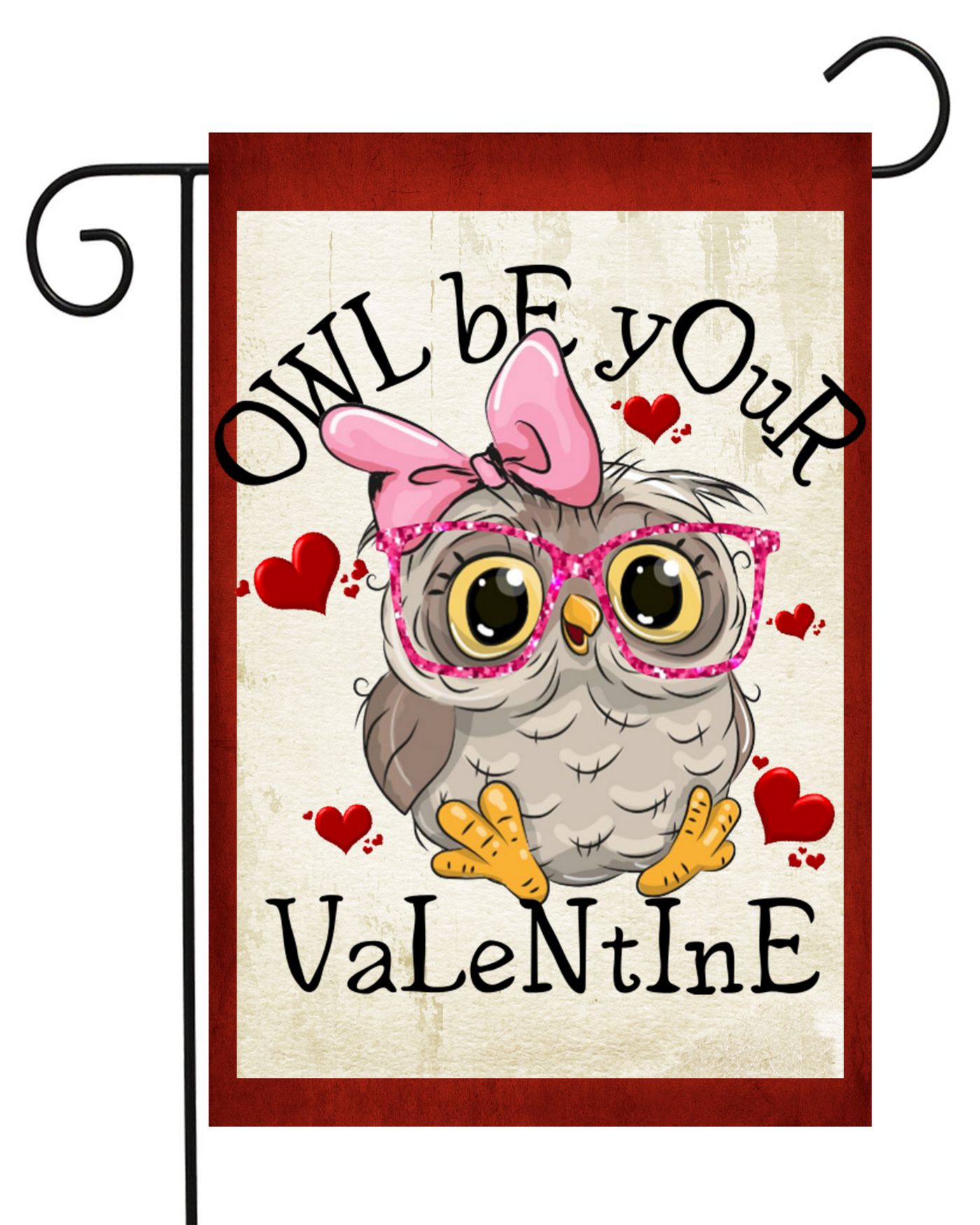 Owl Be Your Valentine Garden Flag #G1868