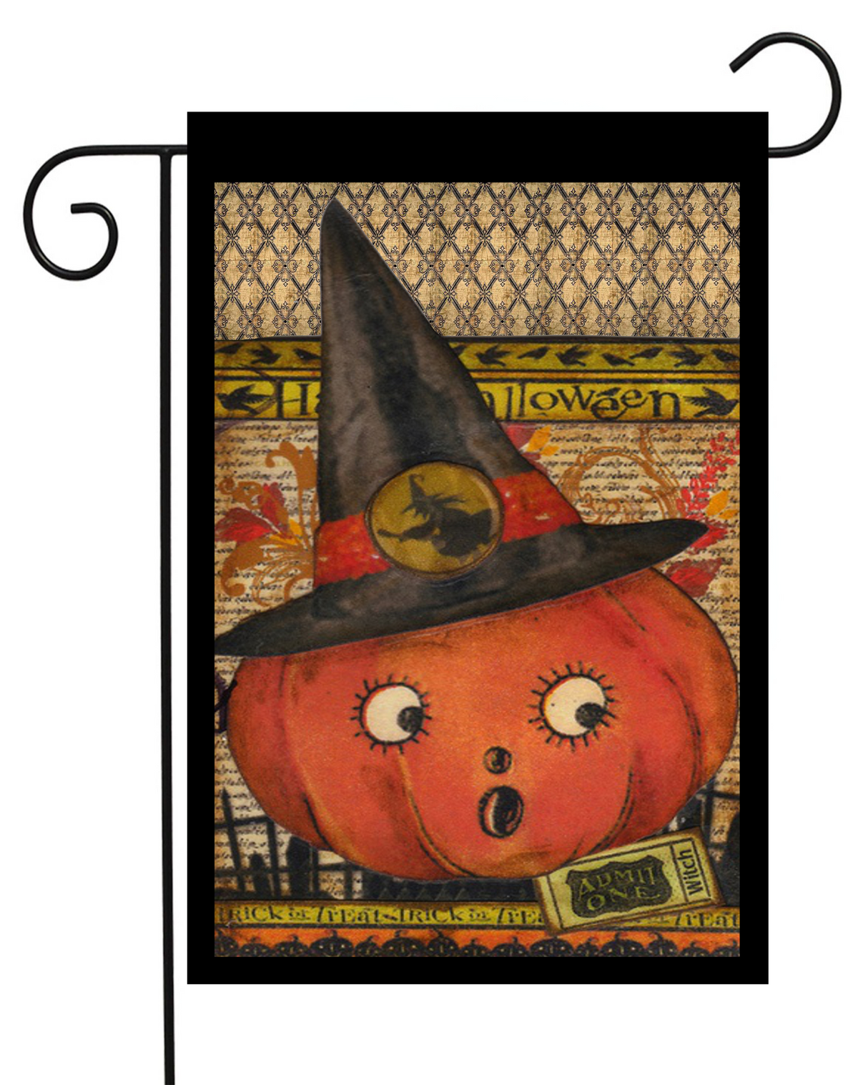 Pumpkin Surprised Garden Flag #G1519