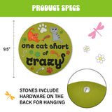 “One Cat Short of Crazy” Garden Stepping Stone #S1003