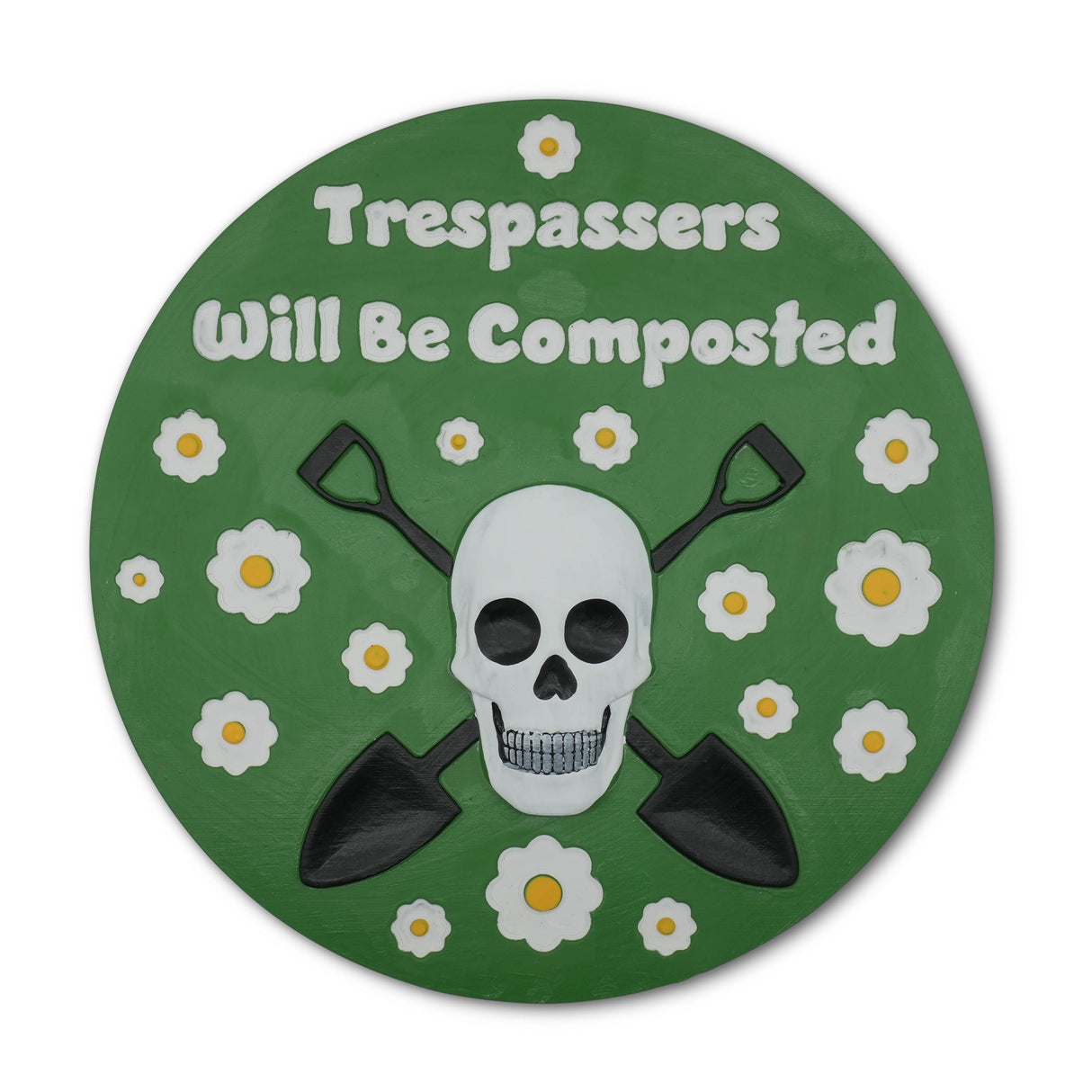 “Trespassers Will be Compsted” Garden Stepping Stone #S1004