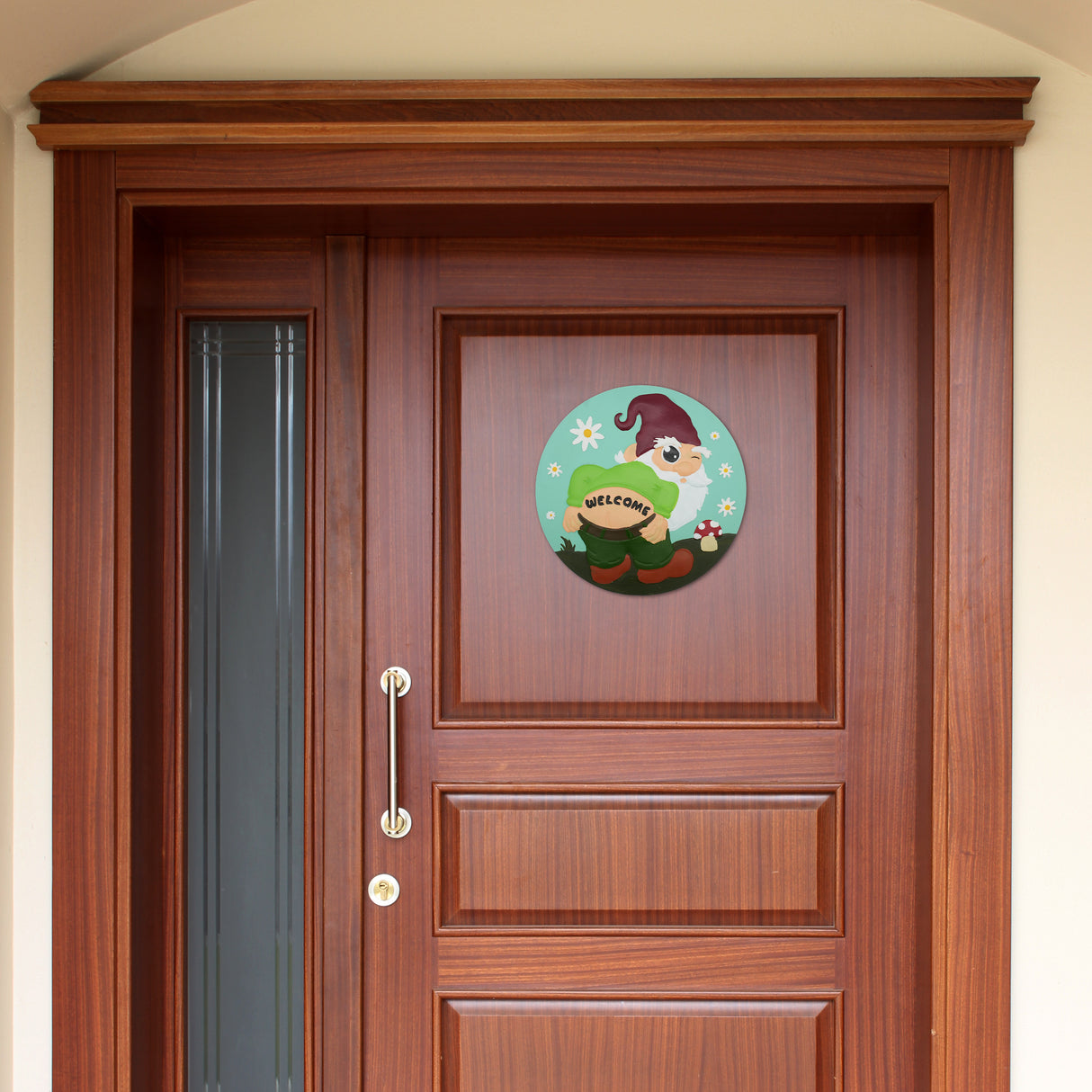 “Welcome” Mooning Gnome Garden Stepping Stone #S1008