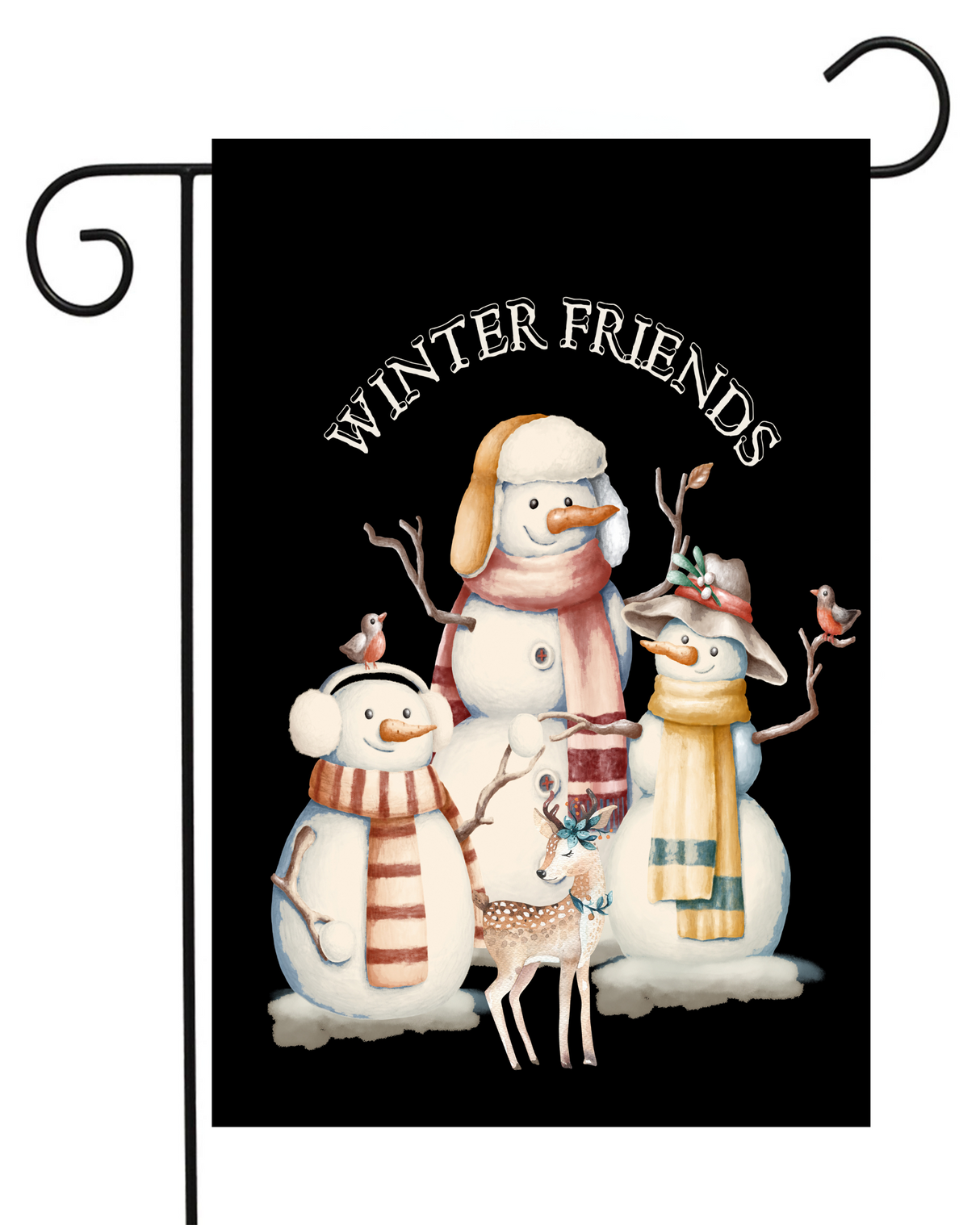 Snowman Winter Friends Garden Flag #G2129